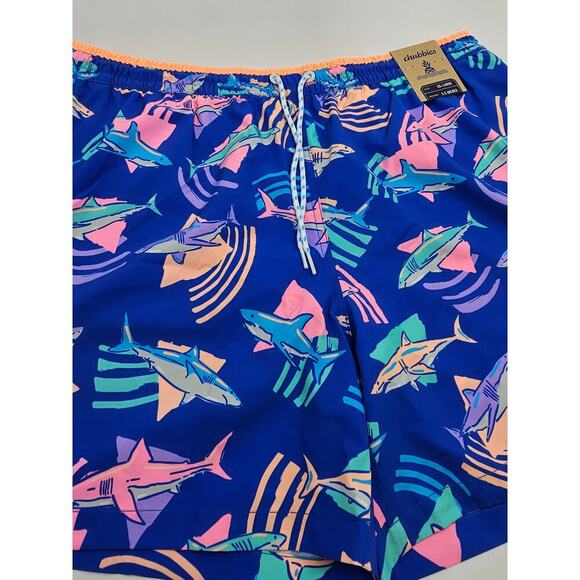 Chubbies Men's 2XL The Daddy Sharks 5.5" Classic Swim Trunk NWT - Picture 5 of 8